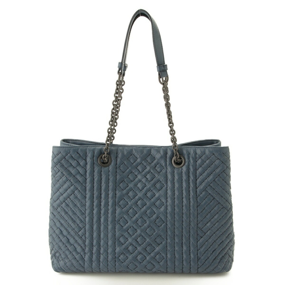 Bottega Veneta Quilted Leather Shoulder Bag in Slate Blue